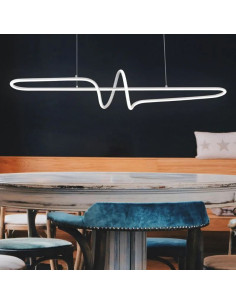 COLGANTE LED INFI 42W NEGRO 1000X200MM BLANCO DINAMICO 2