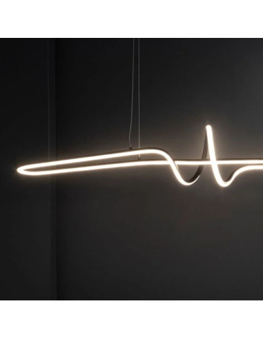 COLGANTE LED INFI 42W NEGRO 1000X200MM BLANCO...