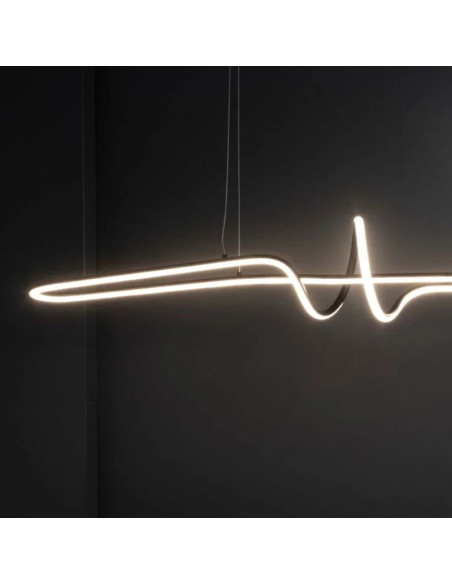 COLGANTE LED INFI 42W NEGRO 1000X200MM BLANCO DINAMICO