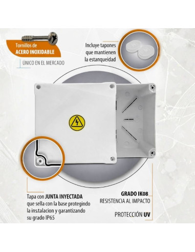 CAJA PASO KALOP UNIKA NEGRO 90X90X75 MM