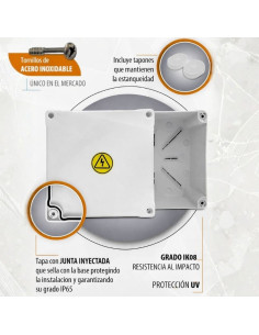 CAJA PASO KALOP UNIKA NEGRO 210X210X115 MM 2