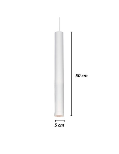 COLGANTE TUBO CANALS 1 LUZ GU10 BLANCO...