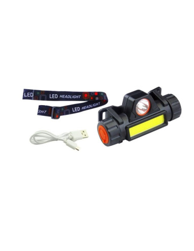 LINTERNA LED VINCHA HP RECARGABLE USB