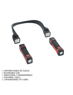 LINTERNA LED CUELLO RECARGABLE DESMONT.C/ IMAN 2