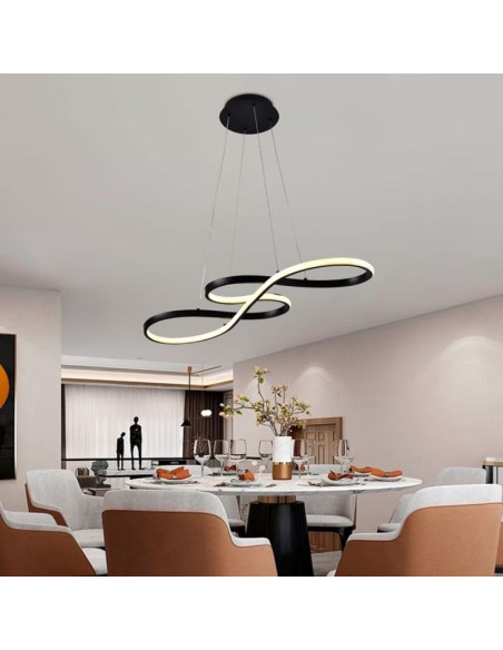 COLGANTE DECO CCT 32W NEGRO LUZ CAL/NEU/FRIA