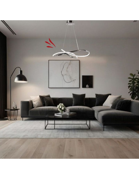COLGANTE DECO CCT 48W CROMO LUZ CAL/NEU/FRIA
