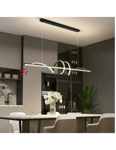 COLGANTE DECO CCT 56W NEGRO LUZ CAL/NEU/FRIA