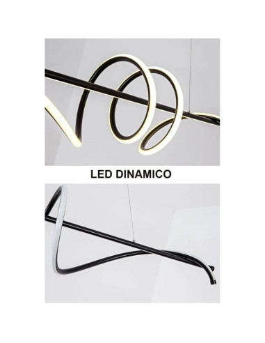 COLGANTE DECO CCT 56W NEGRO LUZ CAL/NEU/FRIA