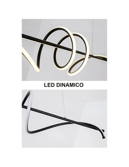 COLGANTE DECO CCT 56W NEGRO LUZ CAL/NEU/FRIA