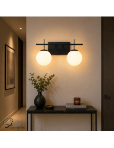 APLIQUE FIORE 2 LUZ GU10 NEGRO CANDIL 2