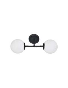 APLIQUE PARED TECHO SENSEI 2 LUCES NEGRO  CANDIL