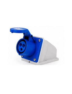 BASE INDUSTRIAL STECK EXT HEMBRA 16A IP44 2P+T AZUL