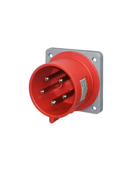 BASE INDUSTRIAL STECK EMB MACHO 16A IP44 3P+N+T ROJ