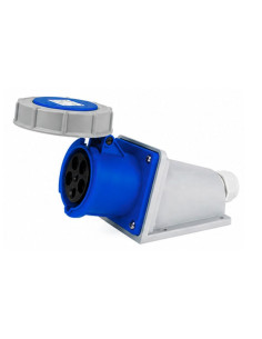 BASE INDUSTRIAL STECK EXT HEMBRA 32A IP44 3P+N+T AZUL