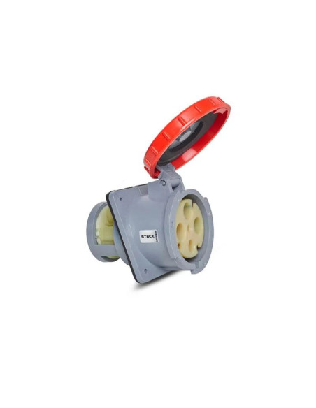 BASE INDUSTRIAL STECK EMB HEMBRA 125A IP44 3P+T ROJO