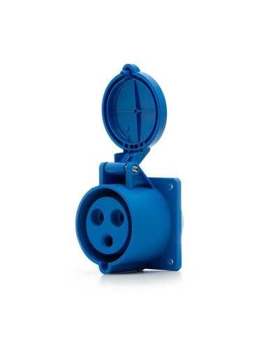 BASE INDUSTRIAL SICA EMB HEMBRA 32A IP44 2P+T AZUL