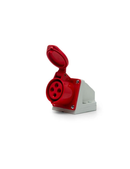 BASE INDUSTRIAL SICA EXT HEMBRA 32A IP44 3P+T ROJO