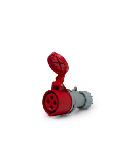 FICHA IND.SICA HEMBRA 32A IP44 3P+T ROJO 380V