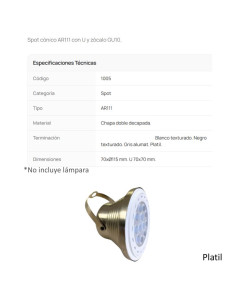 CABEZAL AR111 ESCALONADO PLATIL 2