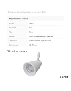 CABEZAL DICRO CONICO 101 BLANCO TEXT 2