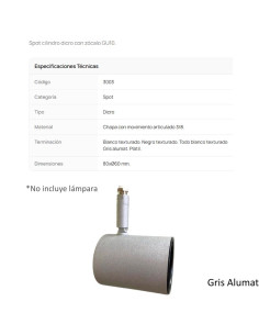 CABEZAL DICRO CILINDRICO 3003 GRIS ALUMAT 2