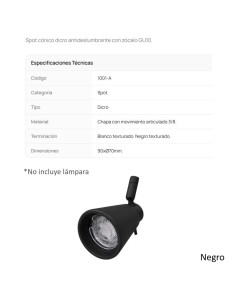 CABEZAL DICRO CONICO 101 NEGRO 2
