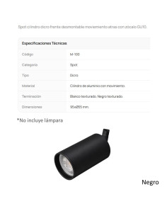 CABEZAL DICRO CILINDRICO M-100 NEGRO TEXT 2