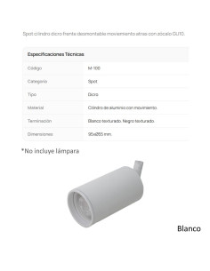CABEZAL DICRO CILINDRICO M-100 BLANCO TEXT 2