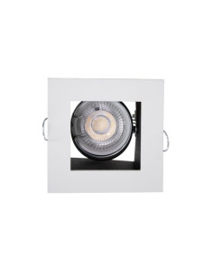 SPOT EMBUTIR DICRO MOVIL CUADRADO C/ ARO ORIENT 9CM BLANCO