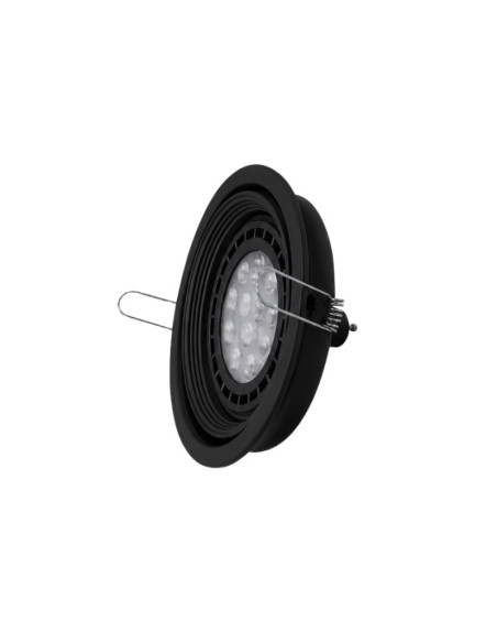 SPOT EMBUTIR AR111 MOVIL REDONDO ANTIDESLUMB NEGRO TEXT