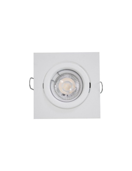 SPOT EMBUTIR DICRO MOVIL CUADRADO PLANO 10CM BLANCO