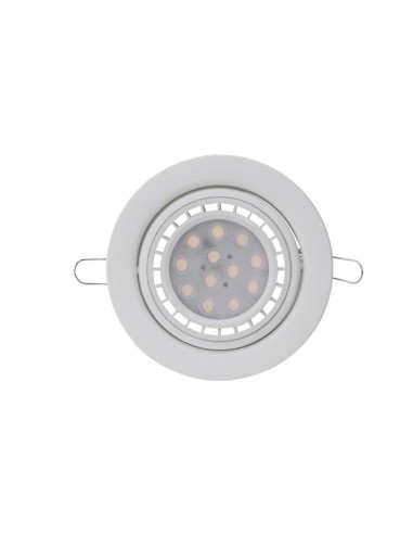 SPOT EMBUTIR AR111 MOVIL REDONDO BLANCO TEXT