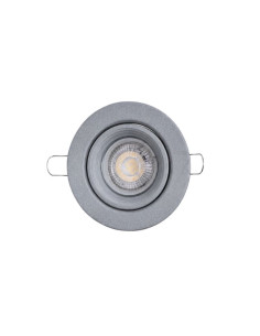 SPOT EMBUTIR DICRO MOVIL REDONDO ANTIDESLUMB GRIS ALUM 2