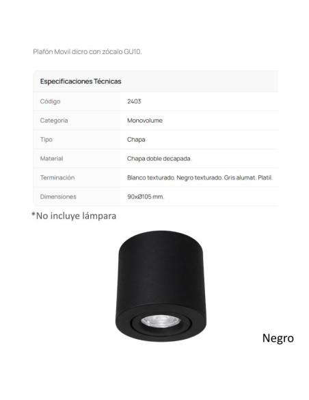 SPOT MONOVOLUMEN DICRO MOVIL NEGRO