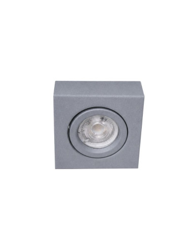 SPOT SEMI EMBUTIR DICRO MOVIL CUADRADO GRIS ALUMAT