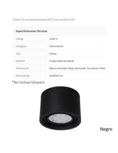 SPOT MONOVOLUMEN AR111 FIJO NEGRO 2