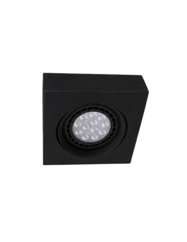 SPOT SEMI EMBUTIR AR111 MOVIL CUADRADO NEGRO TEXT