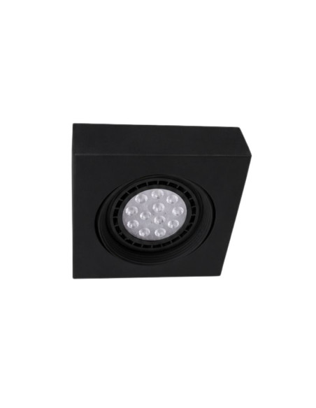 SPOT SEMI EMBUTIR AR111 MOVIL CUADRADO NEGRO TEXT