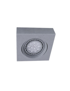 SPOT SEMI EMBUTIR AR111 MOVIL CUADRADO GRIS ALUMAT