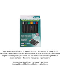 DESTORNILLADOR KIT 6 PIEZAS PERILLERO PLANO/PHILIPS PROSKIT 2