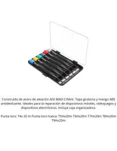 DESTORNILLADOR KIT 6 PIEZAS PERILLERO TORX PROSKIT 2