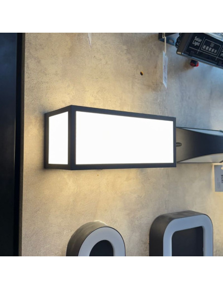 APLIQUE EXTERIOR MINIMAL LED 18W CALIDO NEGRO IP65