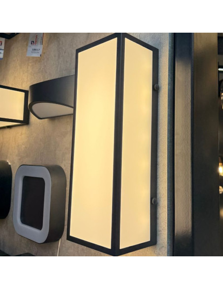 APLIQUE EXTERIOR MINIMAL LED 30W CALIDO NEGRO IP65