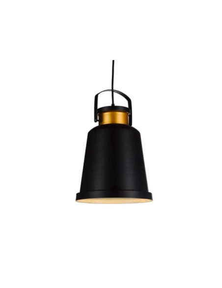 COLGANTE DOVELA 27X40CM E27 CHAPA NEGRO DORADO