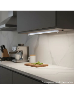 PERFIL LED PVC BAJO ALACENA 13W 120CM CALIDA 220V 2