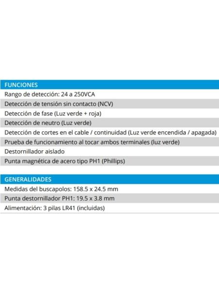 DESTORNILLADOR BUSCAPOLO INTELIGENTE BAW POLODETECT
