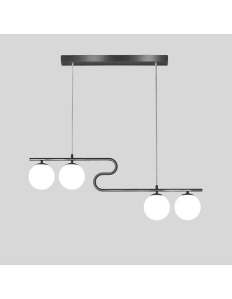 COLGANTE UPS LED 4 LUCES G9 80CM X120CM NEGRO