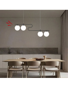 COLGANTE UPS LED 4 LUCES G9 80CM X120CM NEGRO 2