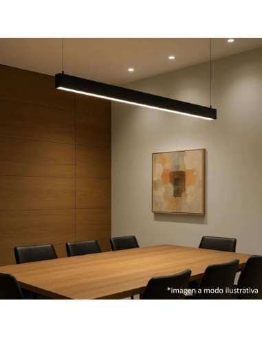 COLGANTE LINEAL 24W 120CM NEGRO CALIDO FRIO NEUTRO