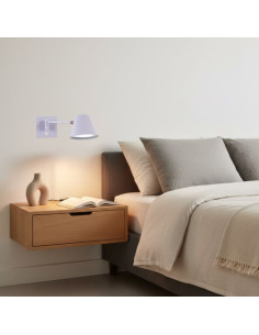 APLIQUE PARED OSTENDE BRAZO MOVIL C INTERRUPTOR GU10 BLANCO 2